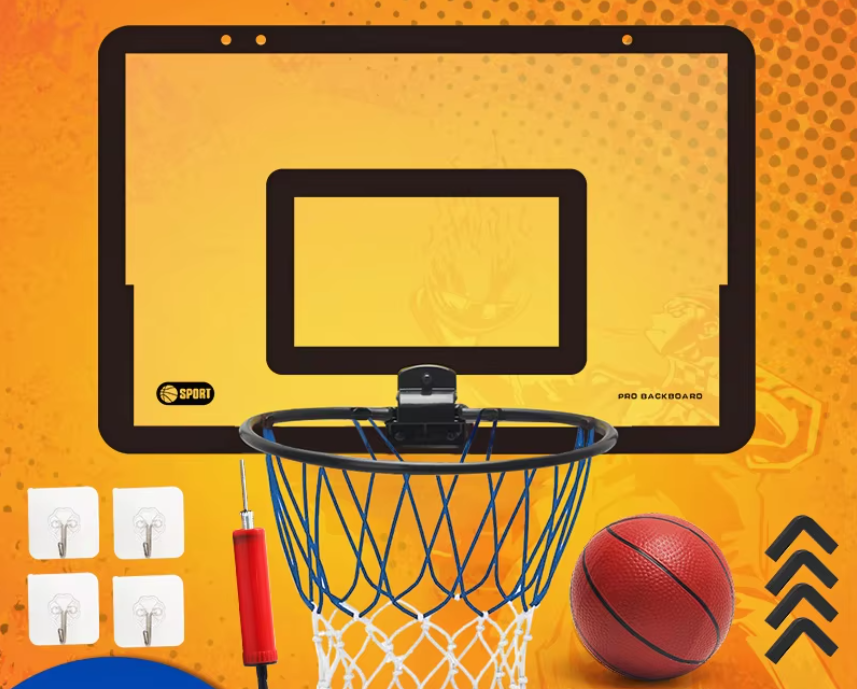 Kinder Basketbal Set voor Binnen – Muur Basket met Beugel Zonder Boren