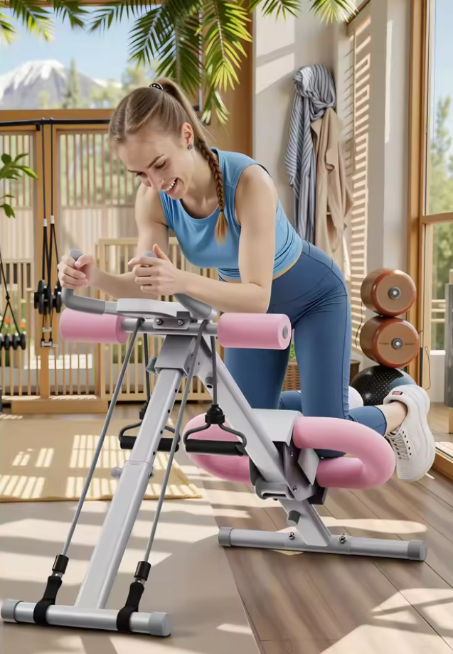Ab Trainer Machine – Verstelbare Buikspiertrainer met LCD Display & Opvouwbaar Design