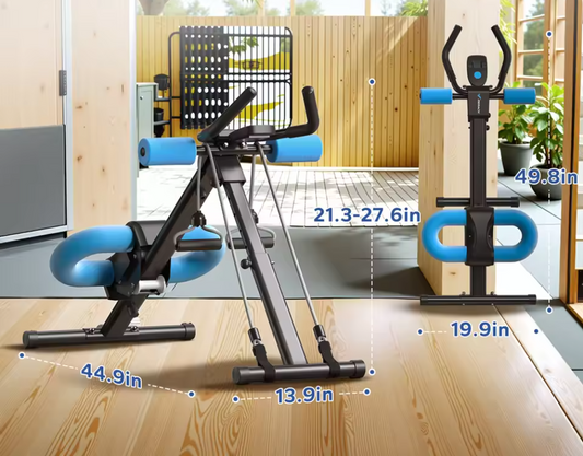 Ab Trainer Machine – Verstelbare Buikspiertrainer met LCD Display & Opvouwbaar Design