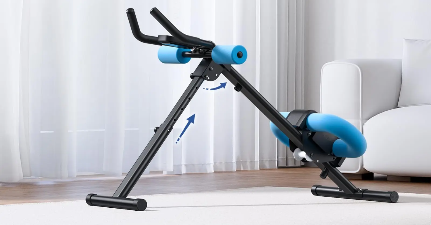 Ab Trainer Machine – Verstelbare Buikspiertrainer met LCD Display & Opvouwbaar Design