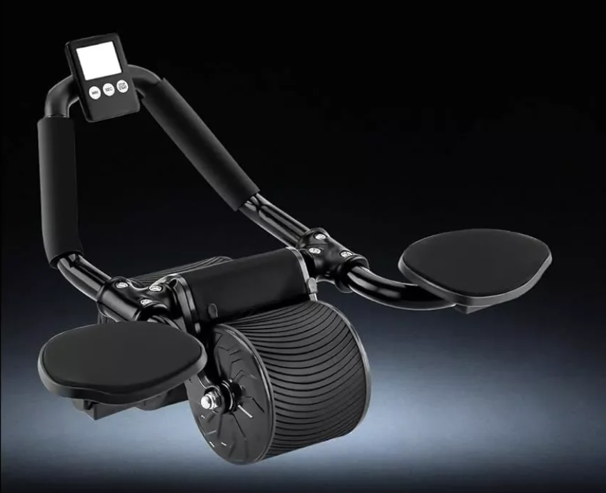 Ab Roller met Elleboogsteun – Rebound Buikspiertrainer met Teller & Anti-Slip Wielen