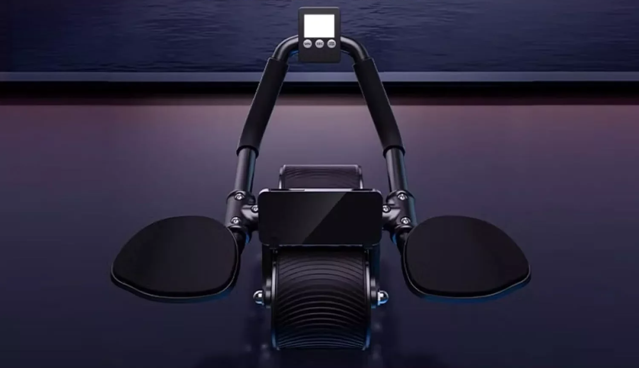 Ab Roller met Elleboogsteun – Rebound Buikspiertrainer met Teller & Anti-Slip Wielen