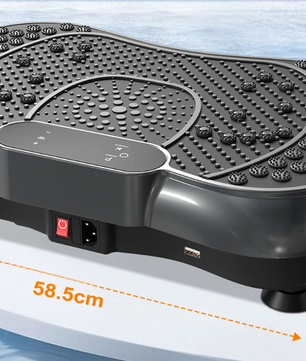 Vibratieplaat Fitness – 99 Standen Full Body Trainer met Weerstandsbanden & LED Display