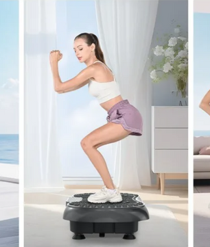 Vibratieplaat Fitness – 99 Standen Full Body Trainer met Weerstandsbanden & LED Display