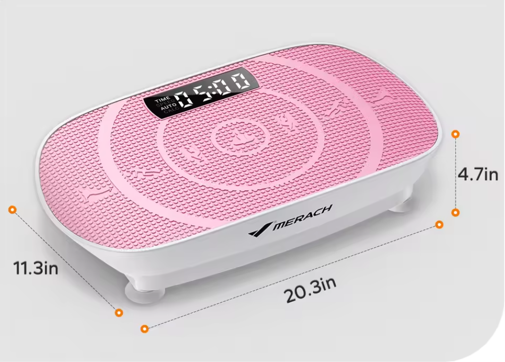 Vibratieplaat Fitness – Full Body Training met Weerstandsbanden & LED Display