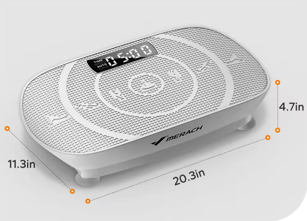 Vibratieplaat Fitness – Full Body Training met Weerstandsbanden & LED Display