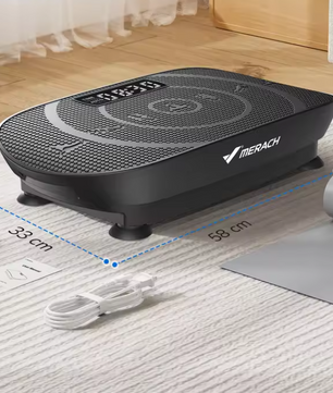Vibratieplaat Fitness – Full Body Training met Weerstandsbanden & LED Display