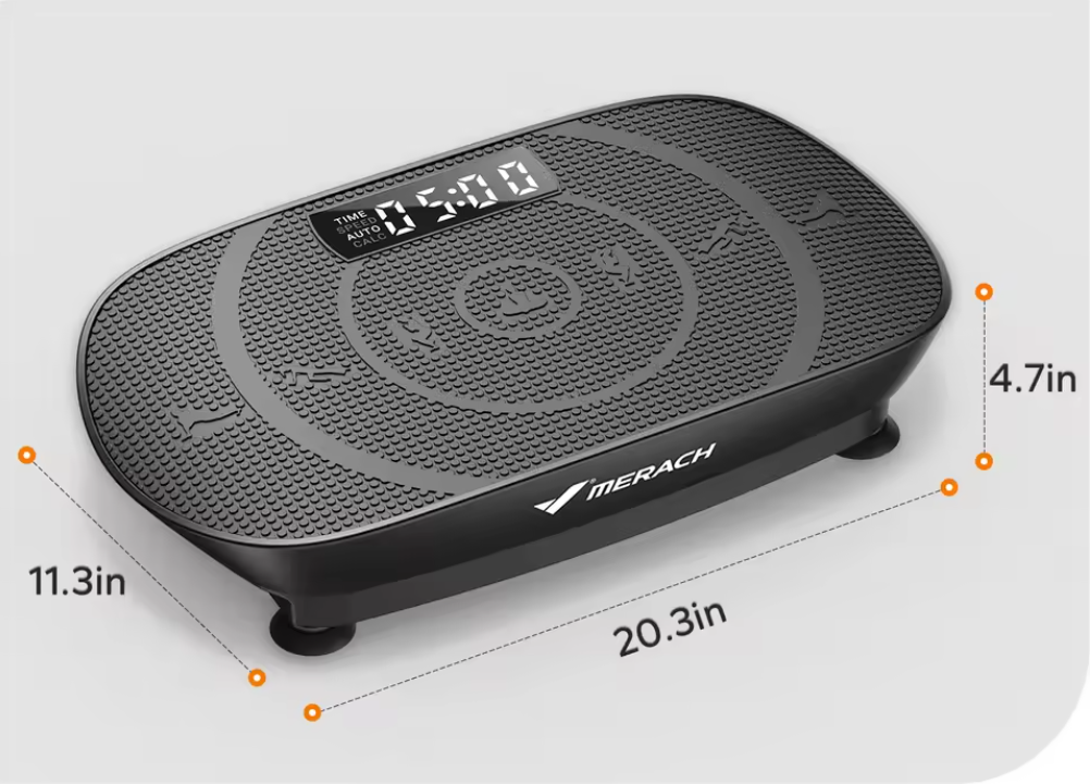 Vibratieplaat Fitness – Full Body Training met Weerstandsbanden & LED Display