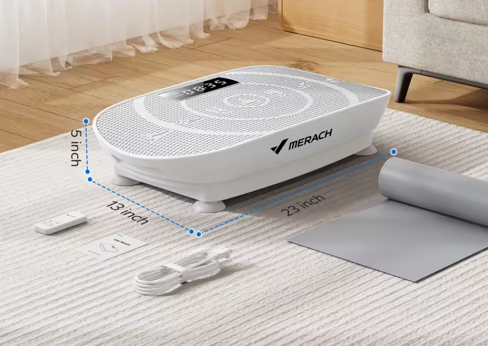 Vibratieplaat Fitness – Full Body Training met Weerstandsbanden & LED Display