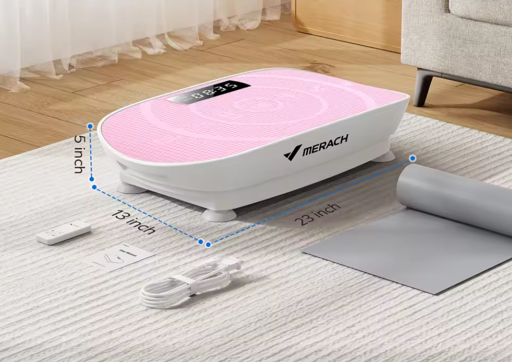 Vibratieplaat Fitness – Full Body Training met Weerstandsbanden & LED Display