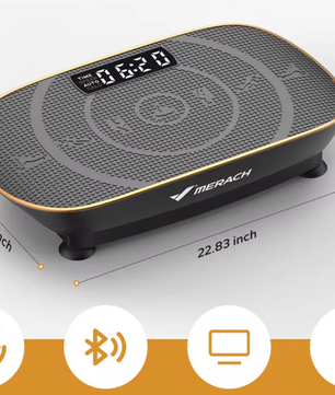 Vibratieplaat Fitness – Full Body Training met Weerstandsbanden & LED Display