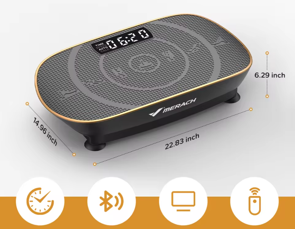 Vibratieplaat Fitness – Full Body Training met Weerstandsbanden & LED Display