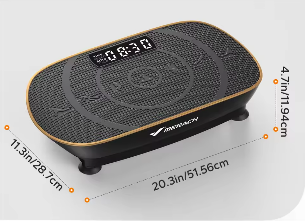 Vibratieplaat Fitness – Full Body Training met Weerstandsbanden & LED Display