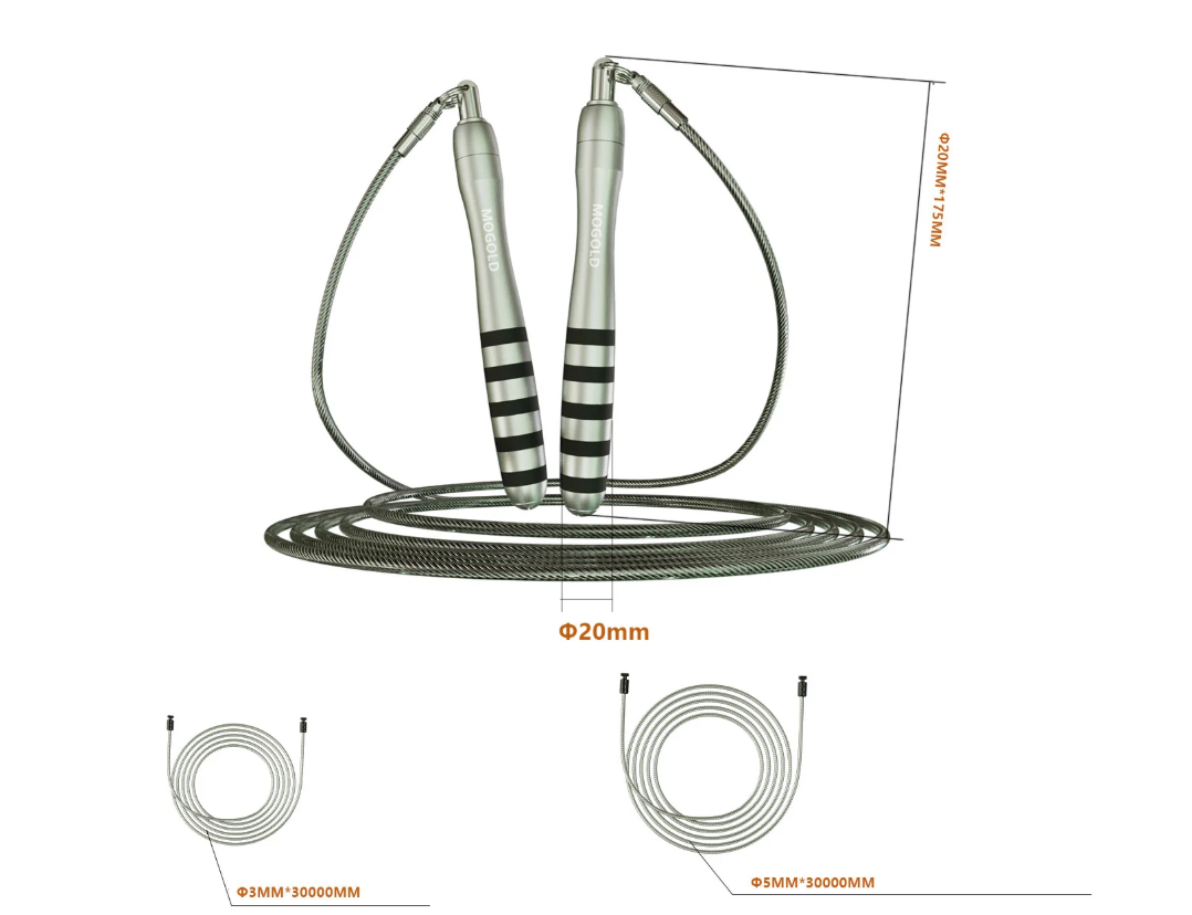 Speed Jump Rope – Crossfit Springtouw met Stalen Kabel & Dubbele Laggers