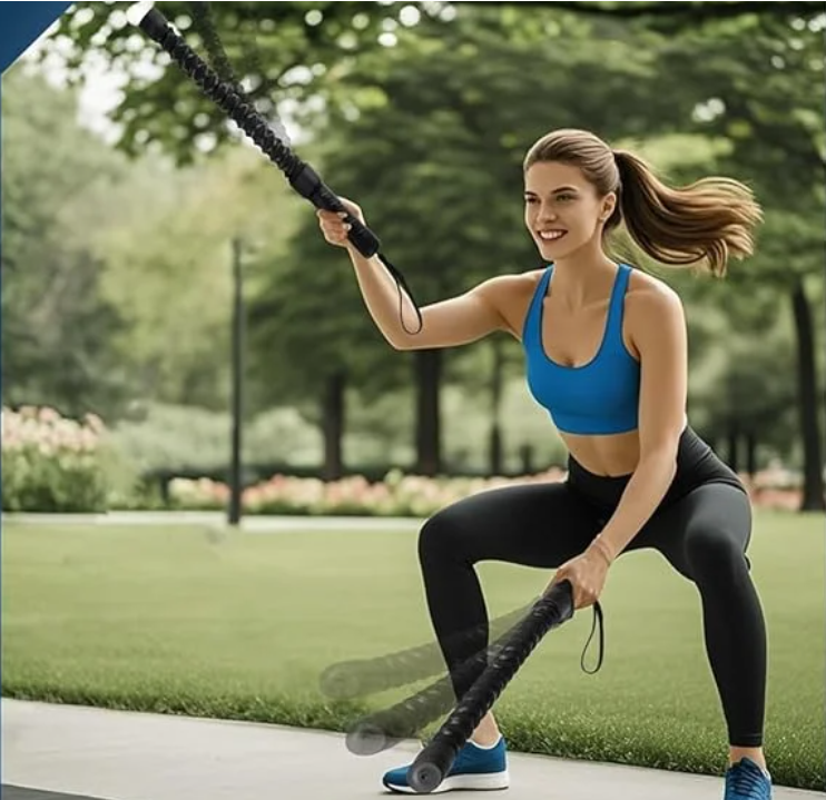 Ropeless Battle Rope – Draadloze Fitness Rope met Gewicht voor Cardio en Krachttraining