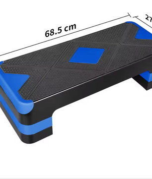 Aerobic Step Verstelbaar 68,5 cm – Antislip Fitness Stepper met 3 Hoogtes
