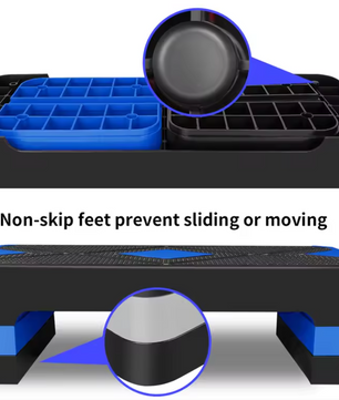 Aerobic Step Verstelbaar 68,5 cm – Antislip Fitness Stepper met 3 Hoogtes