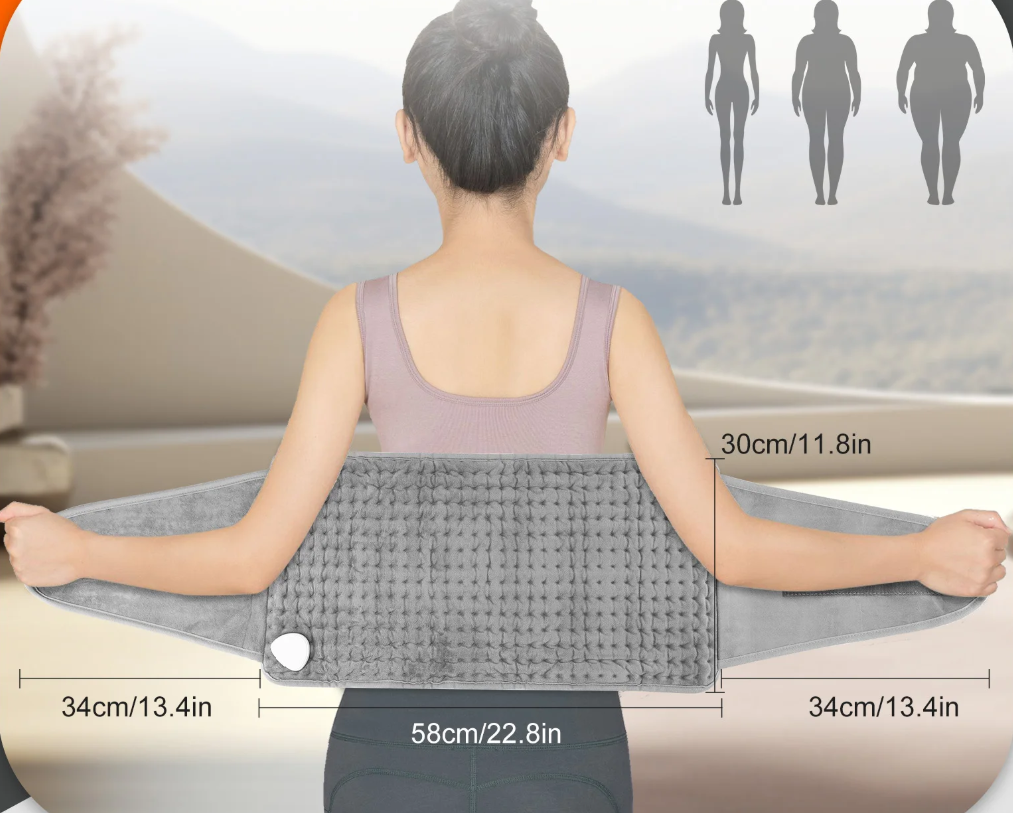 Elektrische Verwarmde Rug- en Tailleband – Warmteband met Temperatuurregeling en Timer