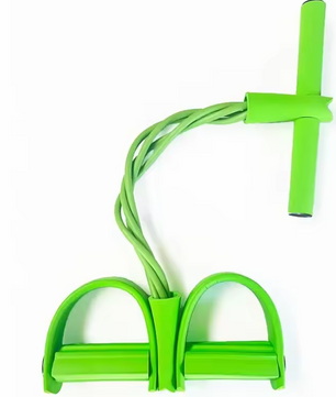 Fitness Weerstandsband met Pedalen – 4-Tube Tension Trainer voor Buik, Armen en Benen