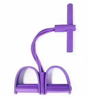 Fitness Weerstandsband met Pedalen – 4-Tube Tension Trainer voor Buik, Armen en Benen