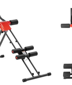 Buikspiertrainer Opvouwbaar en Verstelbaar – Core Trainer met Kniebescherming voor Thuis Fitness