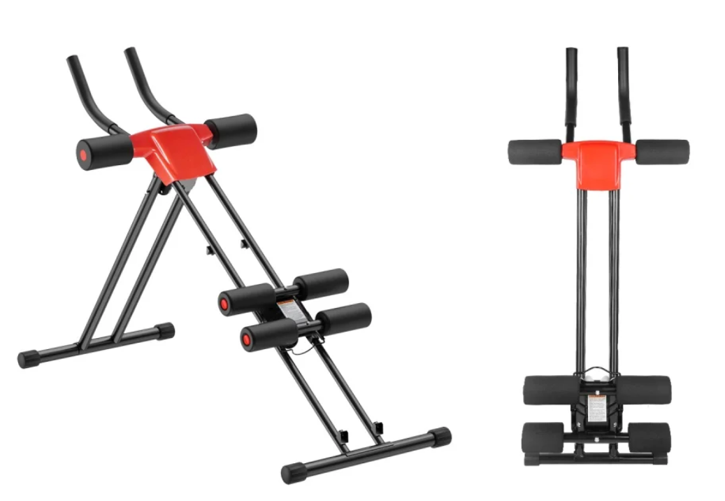 Buikspiertrainer Opvouwbaar en Verstelbaar – Core Trainer met Kniebescherming voor Thuis Fitness