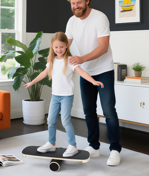 Balance Board met Roller – Houten Balans Trainer voor Core en Stabiliteit