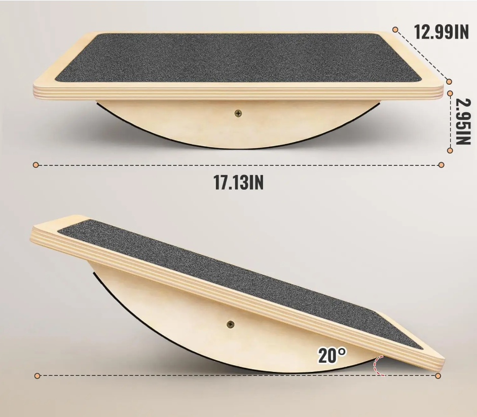 Houten Balansbord – Antislip Evenwichtsbord voor Core Training en Stabiliteit