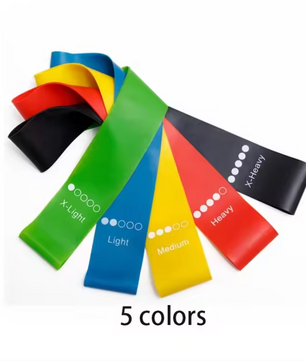 Weerstandsbanden Set – 5 Niveaus Elastische Fitness Lussen voor Krachttraining