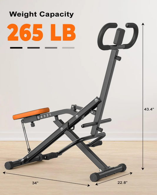 Squat Machine – Opvouwbare Fitness Trainer met Weerstandsbanden en LCD Display