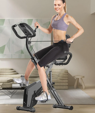 Opvouwbare Hometrainer – 8 Weerstanden met LCD Display en Hartslagsensoren