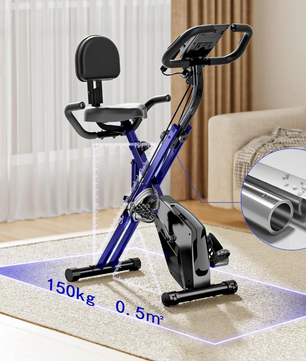 Opvouwbare Hometrainer – 8 Weerstanden met LCD Display en Hartslagsensoren