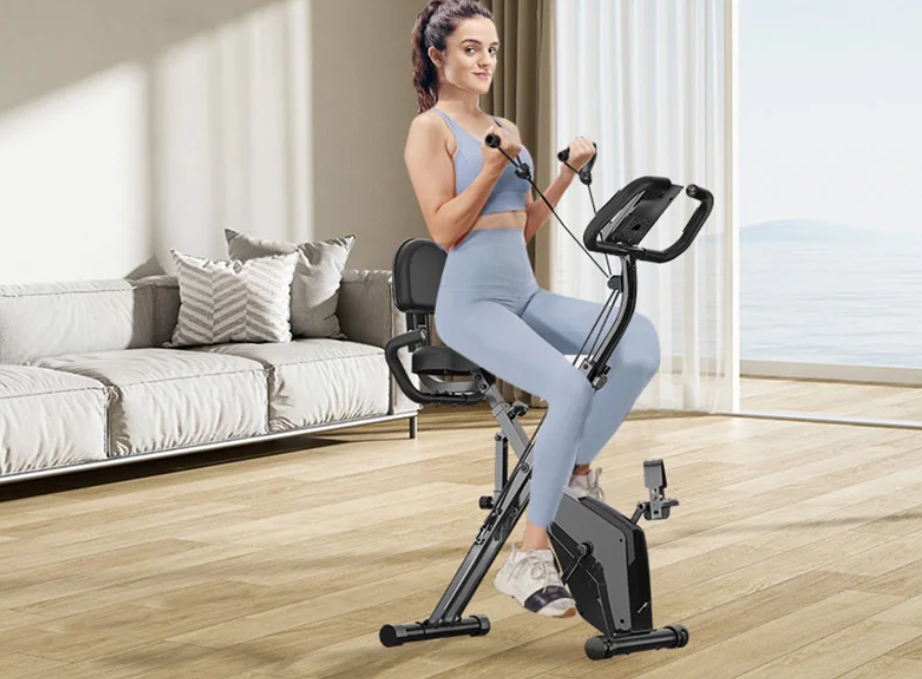 Opvouwbare Hometrainer – 8 Weerstanden met LCD Display en Hartslagsensoren