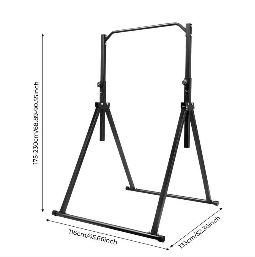 Driehoekig Optrekstation – Verstelbare Pull-Up Bar van Koolstofstaal voor Thuisfitness