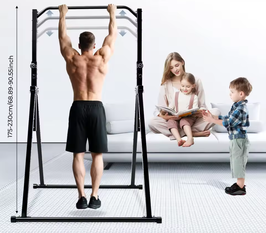 Driehoekig Optrekstation – Verstelbare Pull-Up Bar van Koolstofstaal voor Thuisfitness