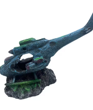 Aquarium Vliegtuig Wrak Decoratie – Hars Gezonken Ornament