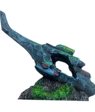 Aquarium Vliegtuig Wrak Decoratie – Hars Gezonken Ornament