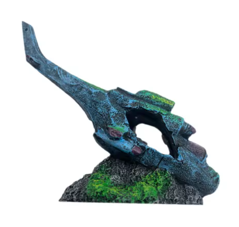 Aquarium Vliegtuig Wrak Decoratie – Hars Gezonken Ornament