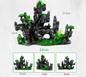 Aquarium Rotstuin Berg met Brug – Hars Decoratie Ornament