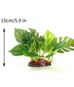 Kunstmatige Aquarium Plant – Grote Groene Bladeren Decoratie