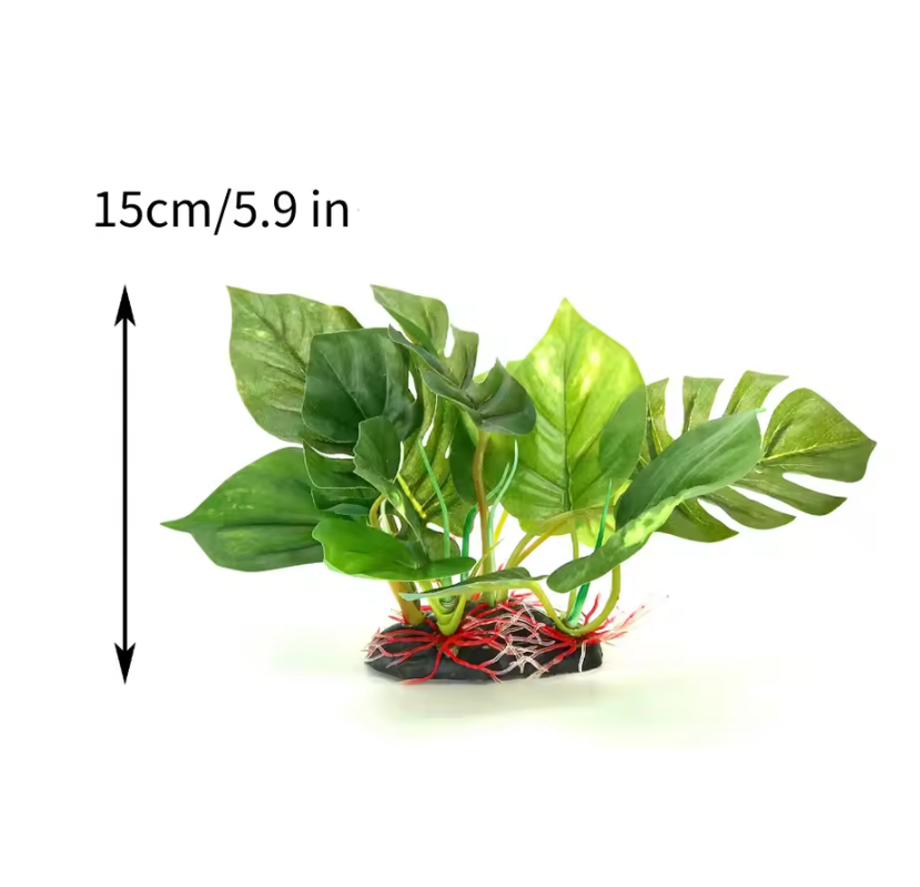 Kunstmatige Aquarium Plant – Grote Groene Bladeren Decoratie