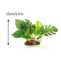 Kunstmatige Aquarium Plant – Grote Groene Bladeren Decoratie