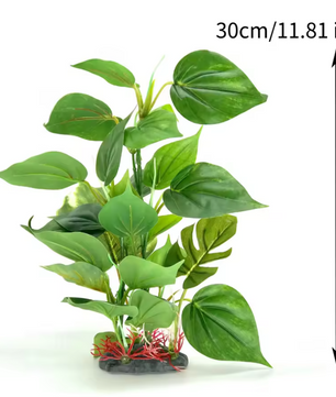 Kunstmatige Aquarium Plant – Grote Groene Bladeren Decoratie