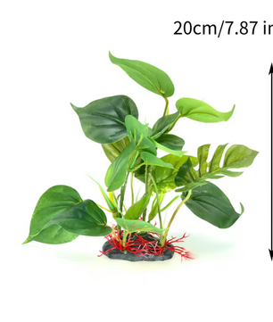 Kunstmatige Aquarium Plant – Grote Groene Bladeren Decoratie