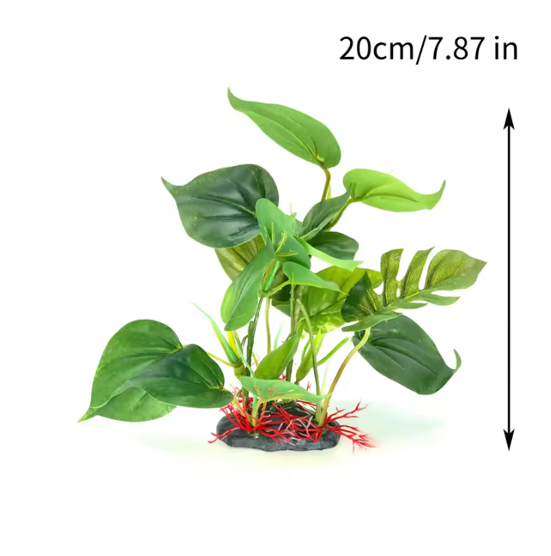 Kunstmatige Aquarium Plant – Grote Groene Bladeren Decoratie