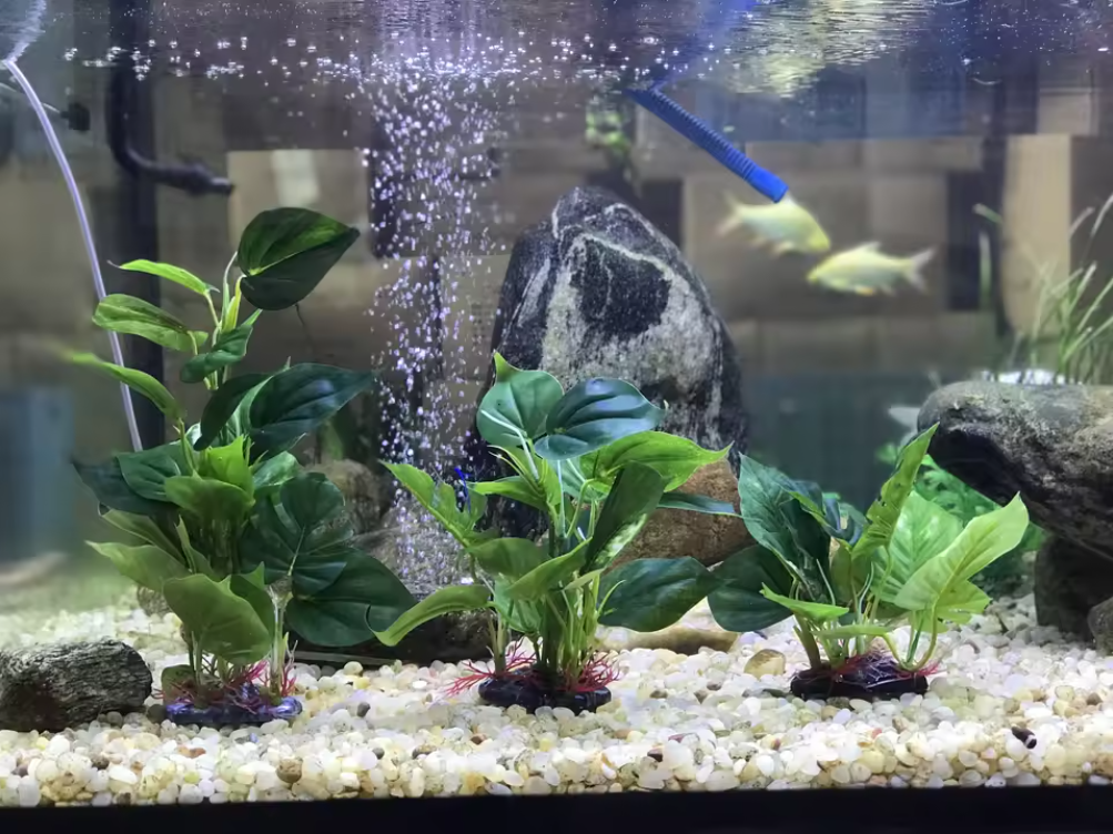 Kunstmatige Aquarium Plant – Grote Groene Bladeren Decoratie