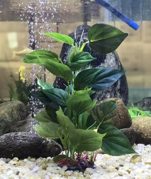 Kunstmatige Aquarium Plant – Grote Groene Bladeren Decoratie