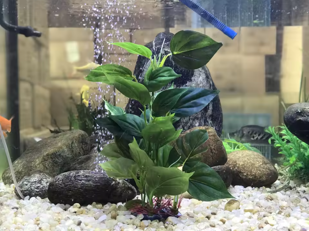 Kunstmatige Aquarium Plant – Grote Groene Bladeren Decoratie