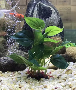 Kunstmatige Aquarium Plant – Grote Groene Bladeren Decoratie