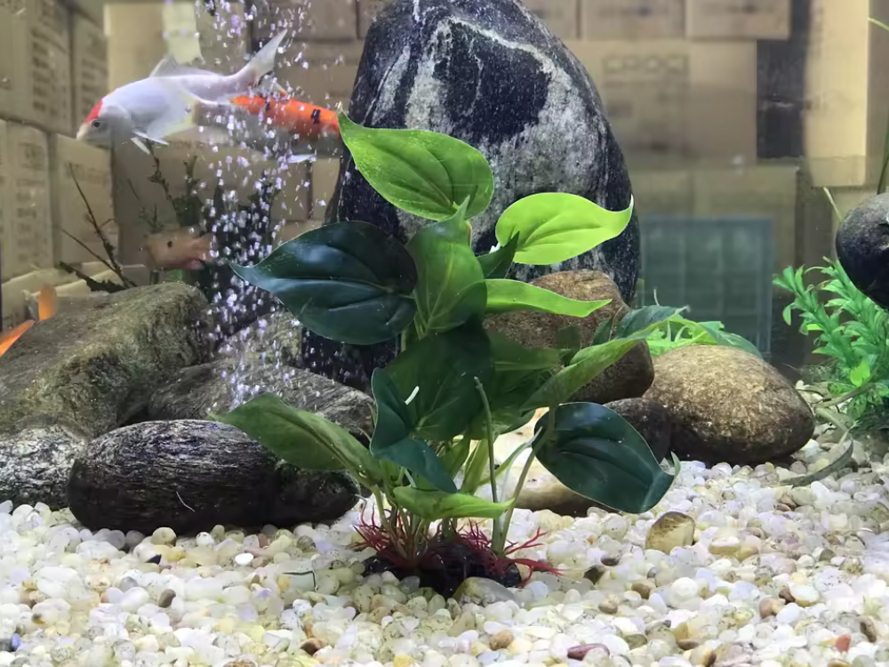 Kunstmatige Aquarium Plant – Grote Groene Bladeren Decoratie
